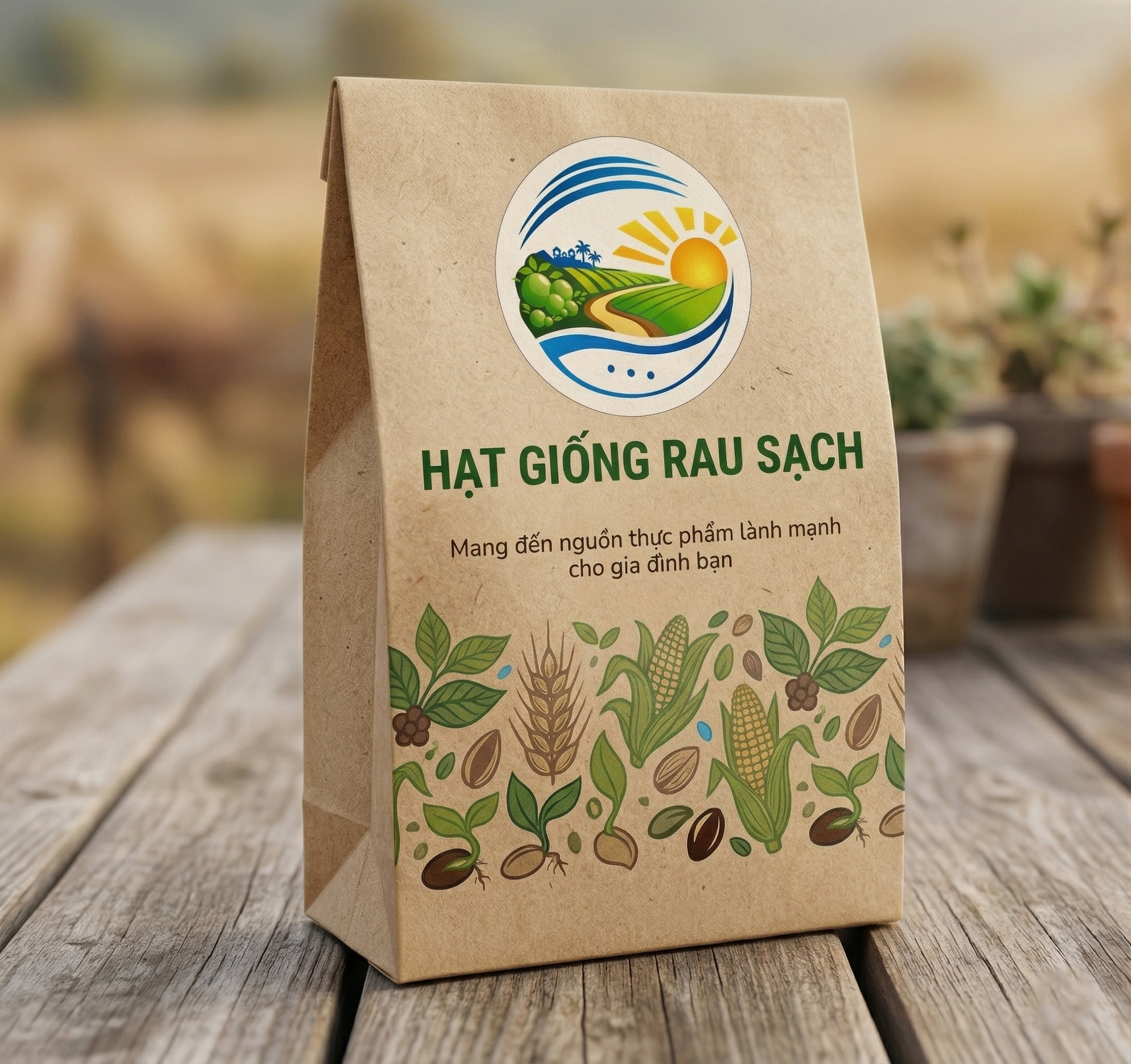 Bao bì Hạt giống rau sạch Bình Minh Eco Farm